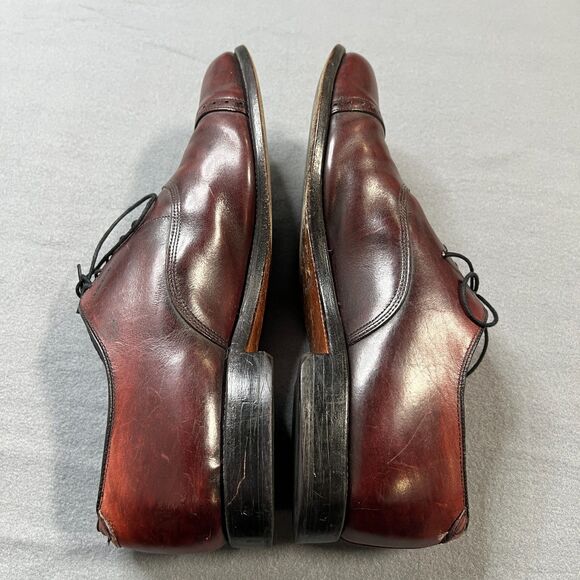 Allen Edmonds Byron Dress Shoes Mens 12D Brown Burgundy Leather Cap Toe Oxfords main image 7